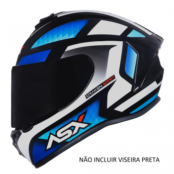 ASX - CAP DRAKEN SPIRIT BRILHO PRETO/AZUL/BRANCO [ 56/S ]