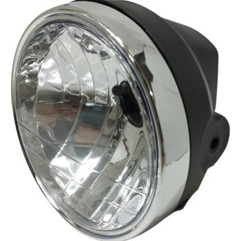 SPORTIVE - FAROL COMPLETO S/ FIACAO - FAN 125 2005/2013 - TITAN 125 2000/2004 - ARO CROMADO