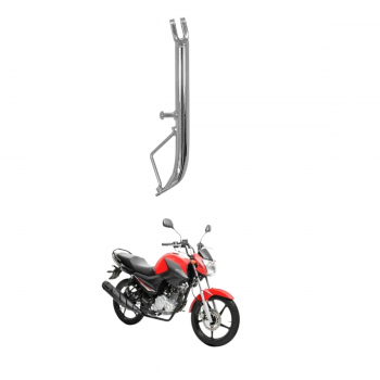 QUALLY - CAVALETE/DESCANSO LATERAL - YBR FACTOR 150 / YS FAZER 150 / FACTOR 125 2017/.. [ CROMADO ]