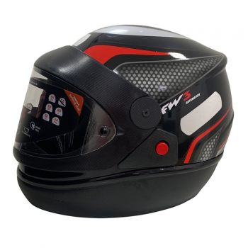 FW3 - CAP AUTOMATIC N60 - PRETO /LIST VERMELHO
