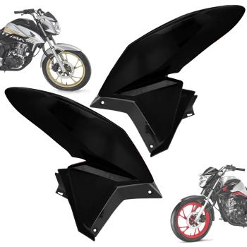 PLASMOTO - ASA DE TANQUE - TITAN 160 2016/21 - PRETO - COMPLETA (PAR)