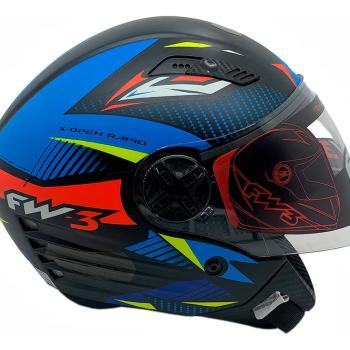 FW3 - CAP X OPEN UP RAPID AZUL C/AMARELO N56 (C/ OCULOS INTERNO)