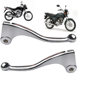 *PROMOÇÃO* ALPHA - PAR DE MANETES - /FAN/CARGO/TITAN 125/150/160 [FREIO A TAMBOR] TAMANHO MINI [CROMADO]