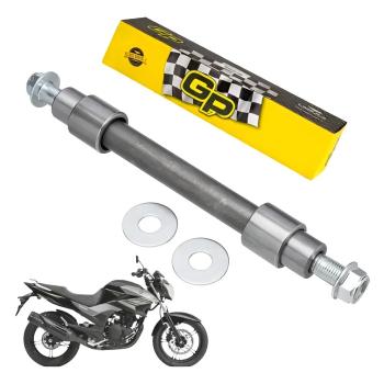 GP7 - KIT BUCHA BALANCA TRASEIRA (KIT 07PCS) - FAZER 250 2005/17 (01 EIXO+ 01 PORCA + 01 BUCHA + 02 ROLAMENTOS + 02 ARRUELAS)