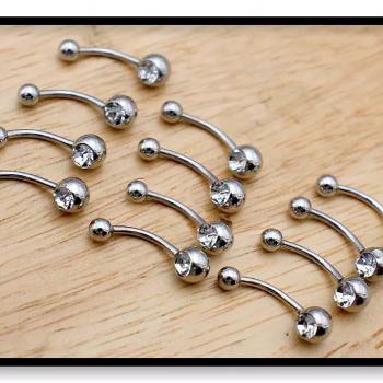 PIERCING DE UMBIGO C/ 1 STRASS PI1044