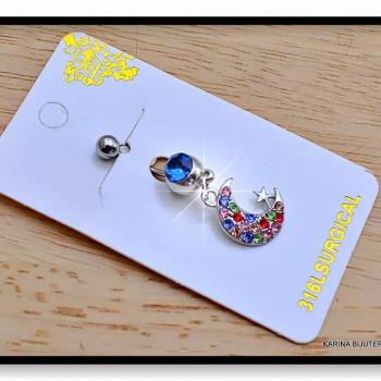 PIERCING DE UMBIGO LUA