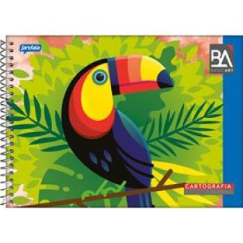 CADERNO CARTOGRAFIA BASICART CAPA FLEX  96FL JANDAIA