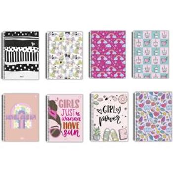 CADERNO 01X1 CAPA DURA BOM D+ FEMININO 80F 10141 ANIMATIVA