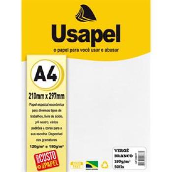 PAPEL A4 COLOR USAPEL BRANCO 180G - FILIPERSON