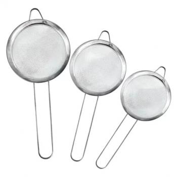 KIT PENEIRA INOX3PCS 6,7 E 8,5CM