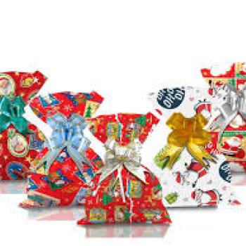 SACO DE PRESENTE METALIZADO NATAL 30X44CM OU 30x45CM