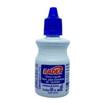 TINTA PARA CARIMBO 40ML AZUL - RADEX UNIDADE