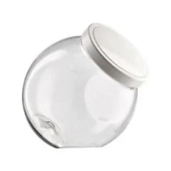 BALEIRO PLASTICO 2,4L TRANSP C/TPA BRANCA 2120