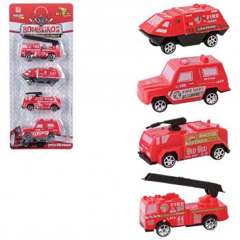 CAMINHAO BOMBEIRO FRICCAO 4PCS