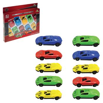 CARRINHO SPORT CAR RACING RODA LIVRE 10PCS