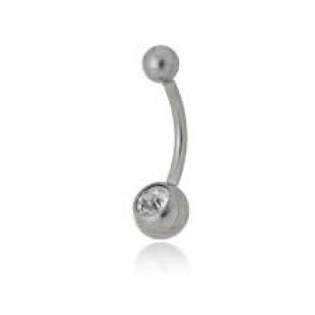 PIERCING UMBIGO PRATA SEM E COM STRASS