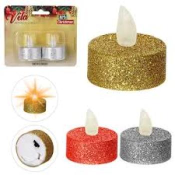VELA GLITTER ELETRONICA ARTIFICIAL UNIDADE