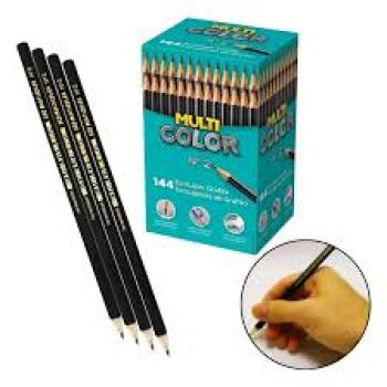 LAPIS PRETO SEXTAVADO N 2 MULTICOLOR - UNIDADE