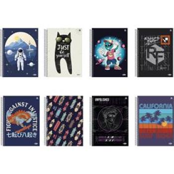 CADERNO 01X1 CAPA DURA BOM D+ MASCULINO 80F 10146 ANIMATIVA