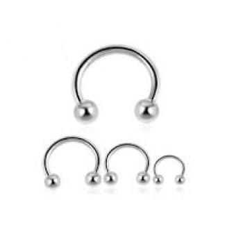 PIERCING FERRADURA PRATA  P/M/G