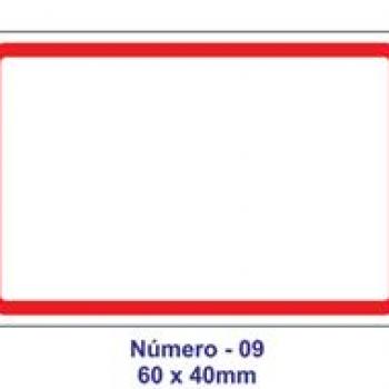 ETIQUETA PRECO NR 09 60X40M ROLO C/ 750 ETIQ.