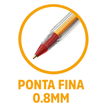 CANETA BIC FINA VERMELHA 0,8MM
