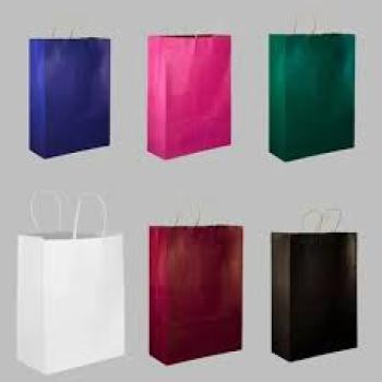 SACOLA KRAFT CORES P 18x29x9CM