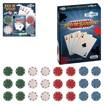 BARALHO PAPEL+24 FICHAS POKER