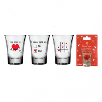 COPO DE VIDRO SHOT LOVE VM UNIDADE 60ML