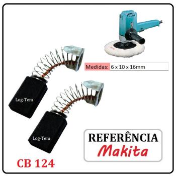 JOGO DE ESCOVA DE CARVÃO - POLITRIZ MAKITA - 194982-7 - CB 124 - 9218 PB