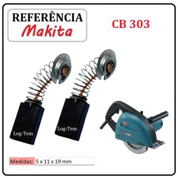 JOGO DE ESCOVA DE CARVÃO - CORTADORA METAL MAKITA -  194996-6 - CB 303 - 4131