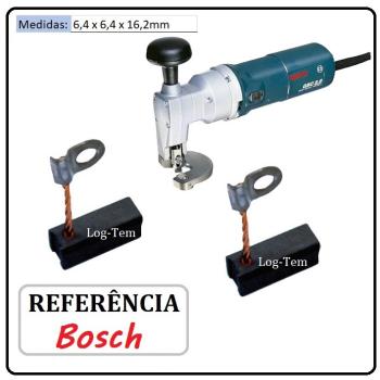 JOGO DE ESCOVA DE CARVÃO - TESOURA DE CHAPAS BOSCH - 2604320902 - 1503 - GSC 2,8