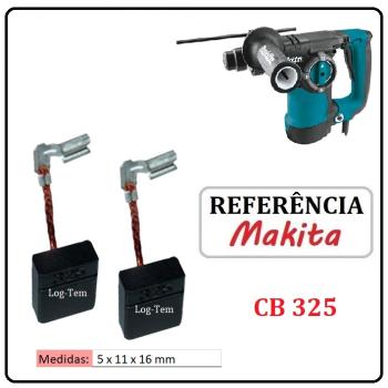 JOGO DE ESCOVA DE CARVÃO - MARTELETE MAKITA - 195001-2 - CB 325 - HR 2811 F