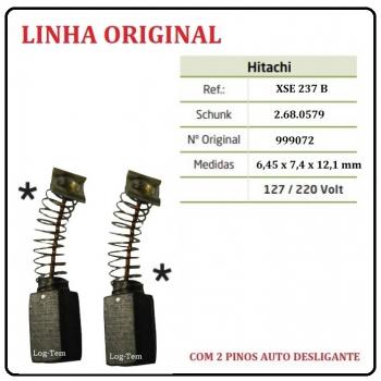 XSE 237 B - ESCOVA DE CARVÃO HITACHI - DH 26 PC - C/ 2 PINOS PINOS AUTO DESLIGANTE