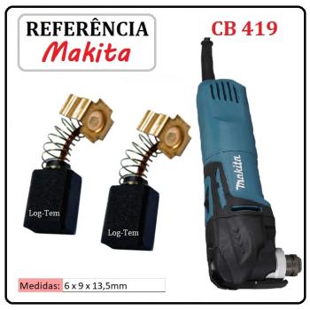 JOGO DE ESCOVA DE CARVÃO - FURADEIRA DE FENDA MAKITA - 195015-1 - CB 419 - DA 3010