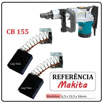 JOGO DE ESCOVA DE CARVÃO - MARTELO MAKITA - 194987-7 - CB 155 - HR 5000
