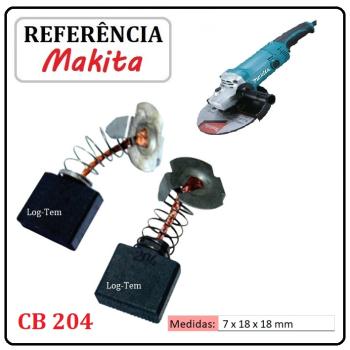 JOGO DE ESCOVA DE CARVÃO - ESMERILHADEIRA MAKITA - 194992-4 - CB 204 - GA 9050