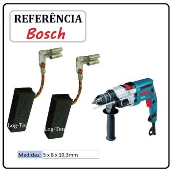 JOGO DE ESCOVA DE CARVÃO - BERBEQUIN DE PERCUSSAO BOSCH - 1617000525 - 1A7B - GSB 780-2 RE
