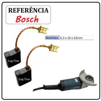 JOGO DE ESCOVA DE CARVÃO - LIXADEIRA BOSCH - 1607014171 - 1753 - GWS 23-180