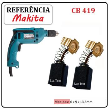 JOGO DE ESCOVA DE CARVÃO - FURADEIRA MAKITA - 195015-1 - CB 419 - HP 1641