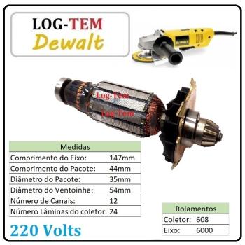 K-5-1-1 / 618066-00 - INDUZIDO / ROTOR / MOTOR - ESMERILHADEIRA DEWALT 220 V - DW 402 - POS.1 - ORIGINAL