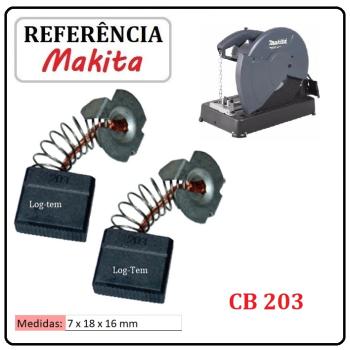 JOGO DE ESCOVA DE CARVÃO - POLICORTE MAKITA SSP - 194991-6 - CB 203 - MLC 141