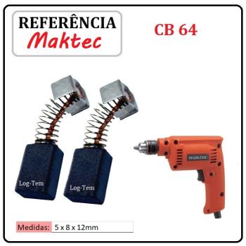 JOGO DE ESCOVA DE CARVÃO - FURADEIRA MAKTEC - 194969-9 - CB 64 - MT 650