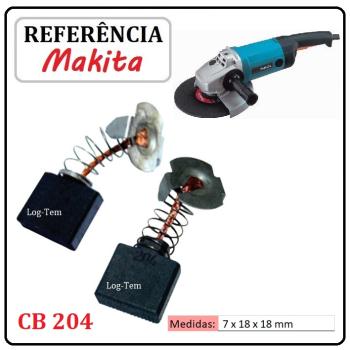 JOGO DE ESCOVA DE CARVÃO - ESMERILHADEIRA MAKITA - 194992-4 - CB 204 - 9059
