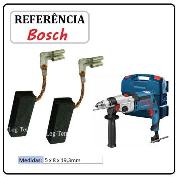 JOGO DE ESCOVA DE CARVÃO - BERBEQUIN DE PERCUSSAO BOSCH - 1617000525 - 1A9C - GSB 24-2