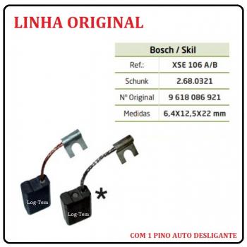 P4-1-3 / XSE 106 A/B - ESCOVA DE CARVÃO BOSCH - 1551.1 - C/ PINO
