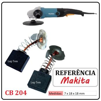 JOGO DE ESCOVA DE CARVÃO - LIXADEIRA MAKITA - 194992-4 - CB 204 - SA 7000