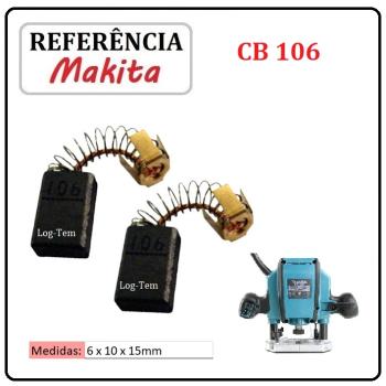 JOGO DE ESCOVA DE CARVÃO - FURADEIRA MAKITA - 194976-2 - CB 106 - RP 0900
