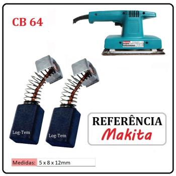JOGO DE ESCOVA DE CARVÃO - LIXADEIRA ORBITAL MAKITA - 194969-9 - CB 64 - 9035