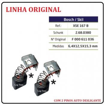XSE 167 B - ESCOVA DE CARVÃO BOSCH - 1548 - C/ 2 PINOS